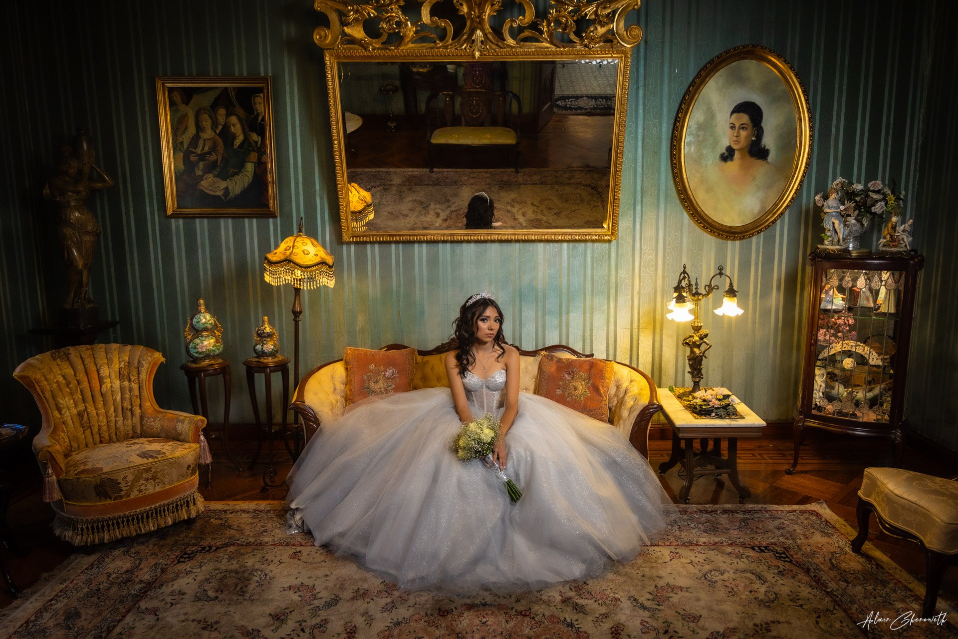 Sesión de quinceañera en una estancia clásica